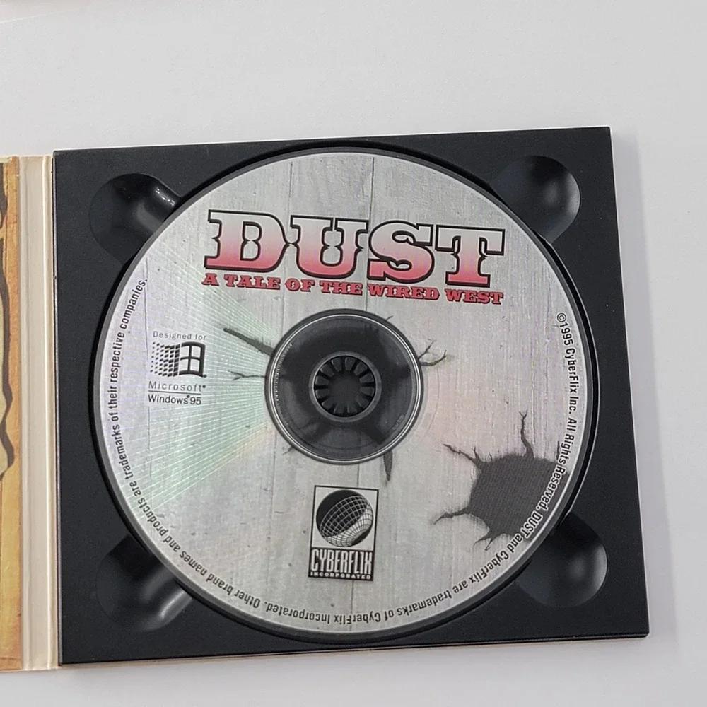 Vtg Pc Windows 95 Dust A Tale Of The Wired West‎ CD-Rom 90s